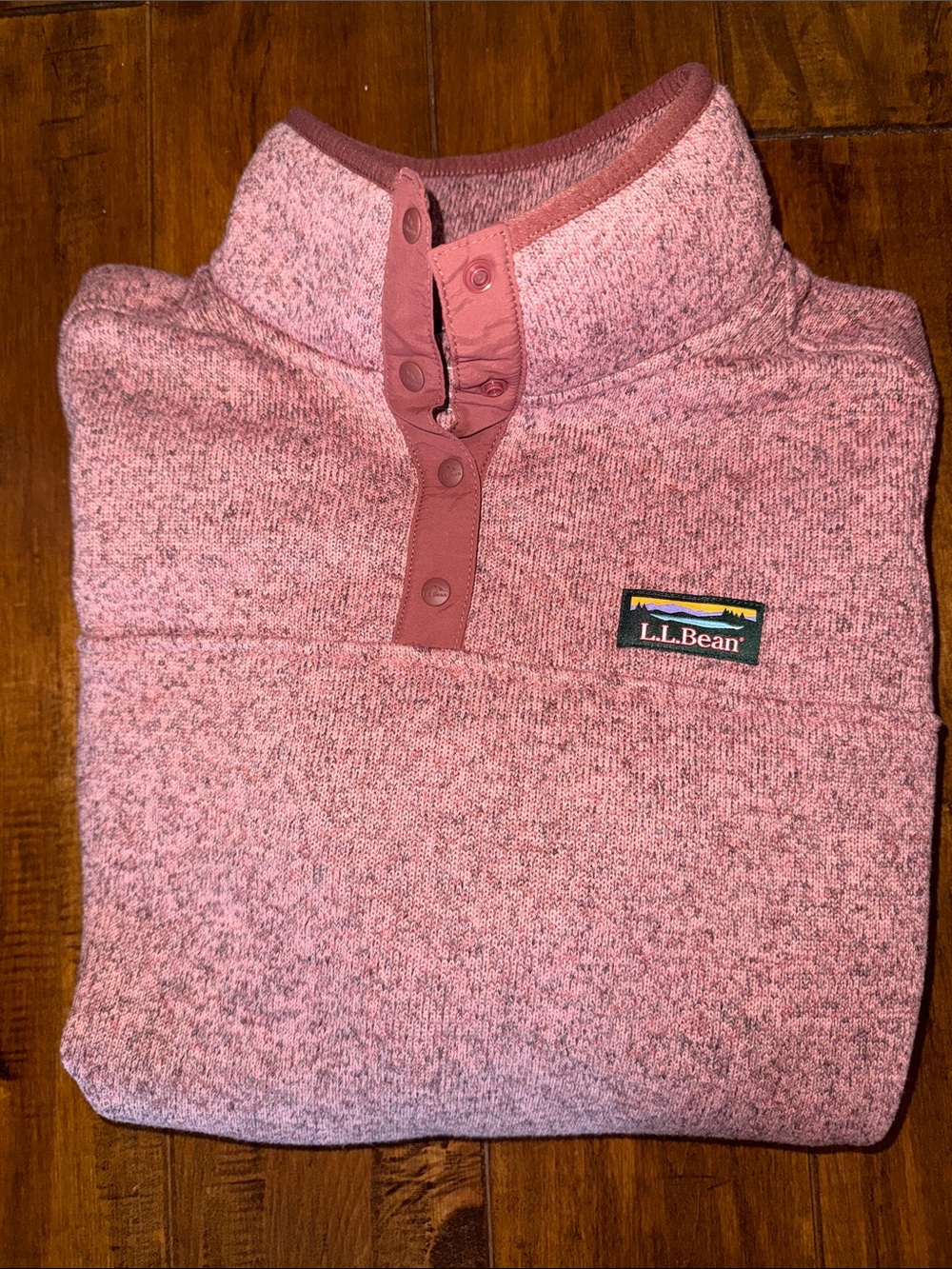 LL Bean Sweater Fleece Pullover in Washed Orchid women’s Large L MINT condition - Picture 6 of 7
